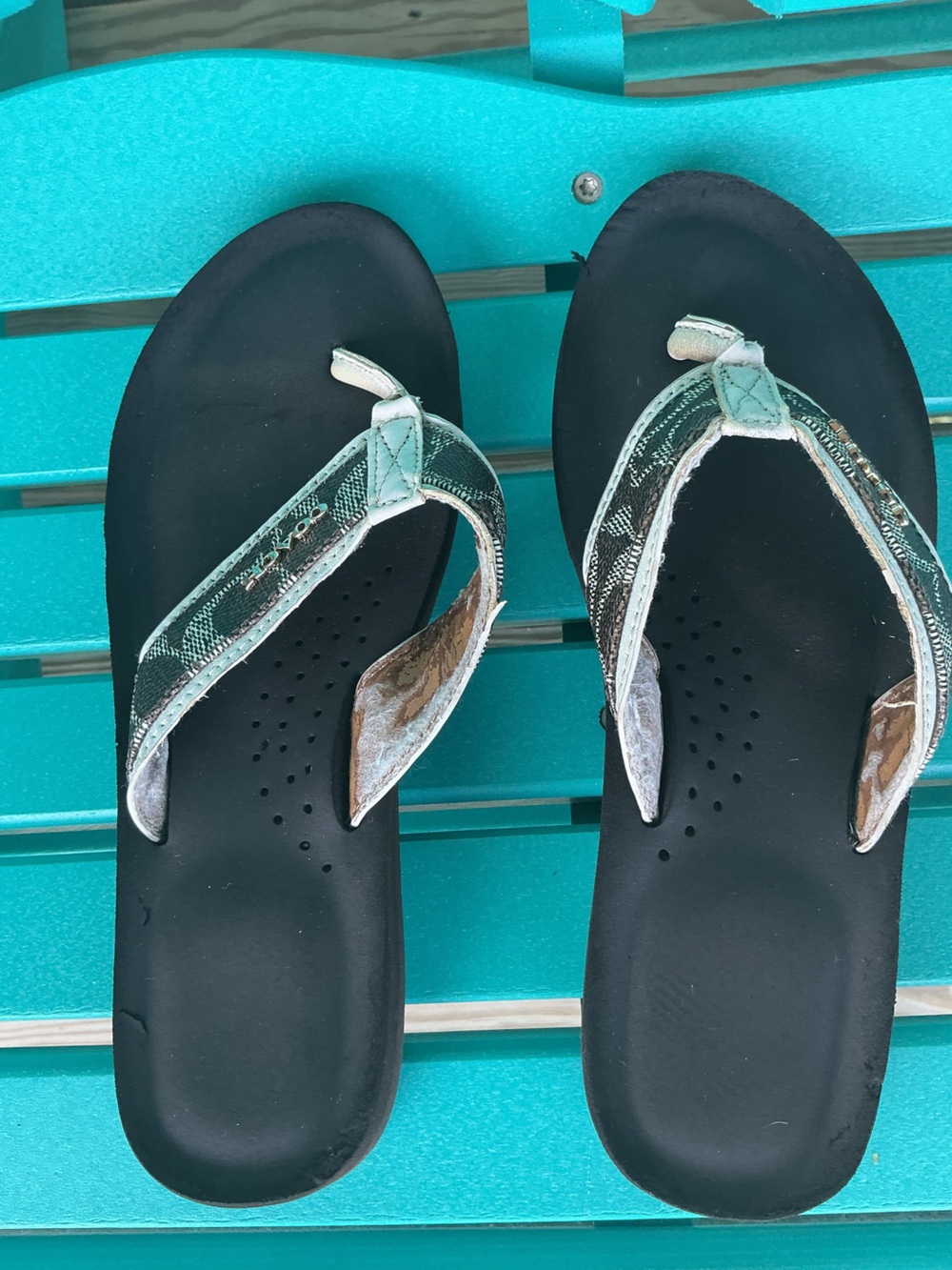Coach Signature C Flip Flop Sandals